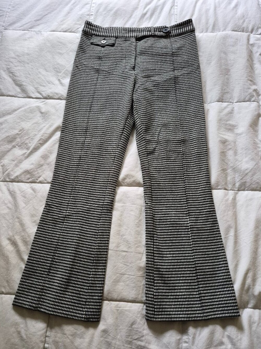 DEREK LAM Pants, Size 6, Black and withe stretch straight leg